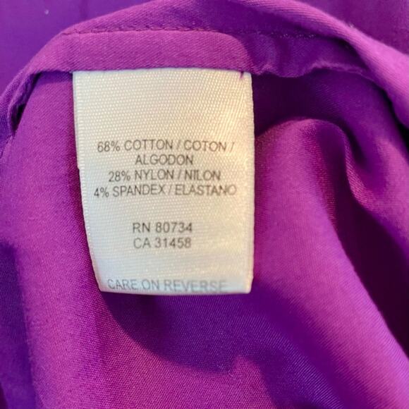 BCBGMaxAzria Women's Purple Ruffle Pleated Yoke Collar Sleeveless Blouse - Small - Picture 8 of 10